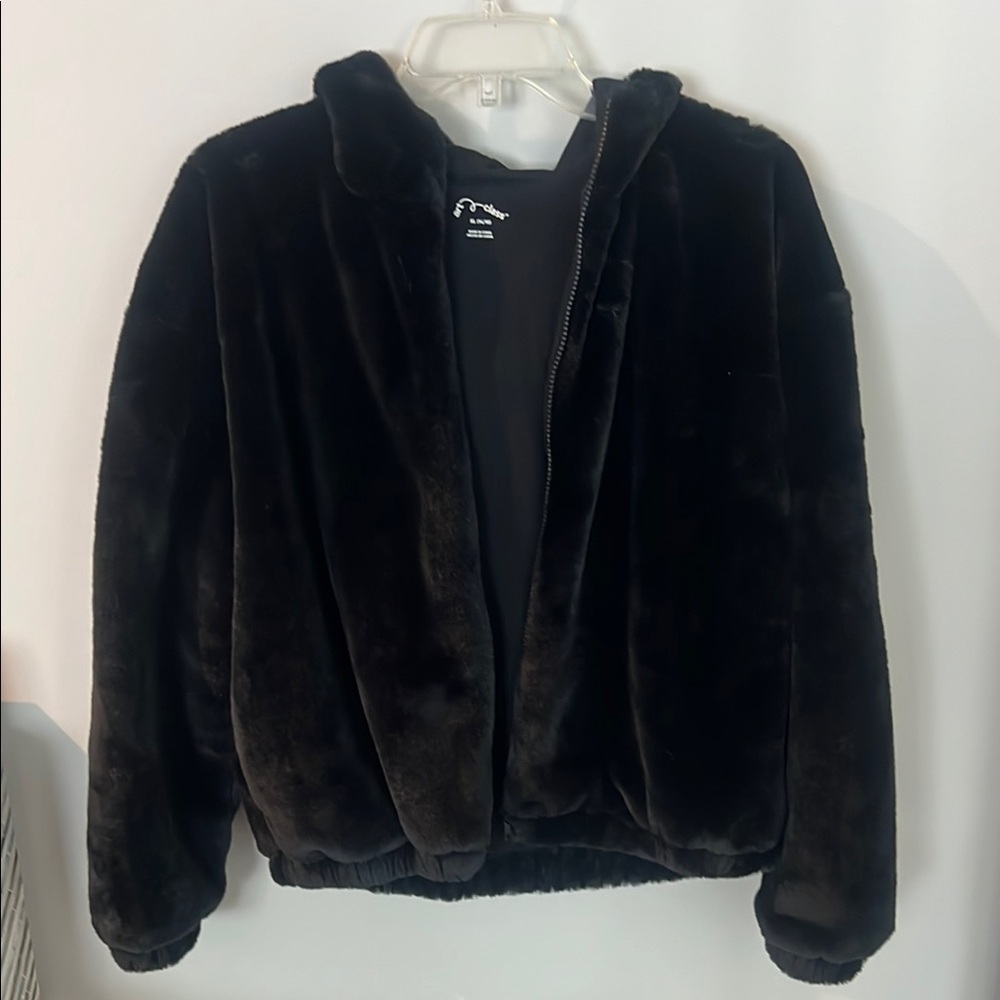 Black Faux Fur Jacket